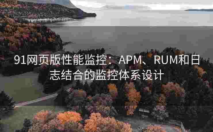 91网页版性能监控：APM、RUM和日志结合的监控体系设计